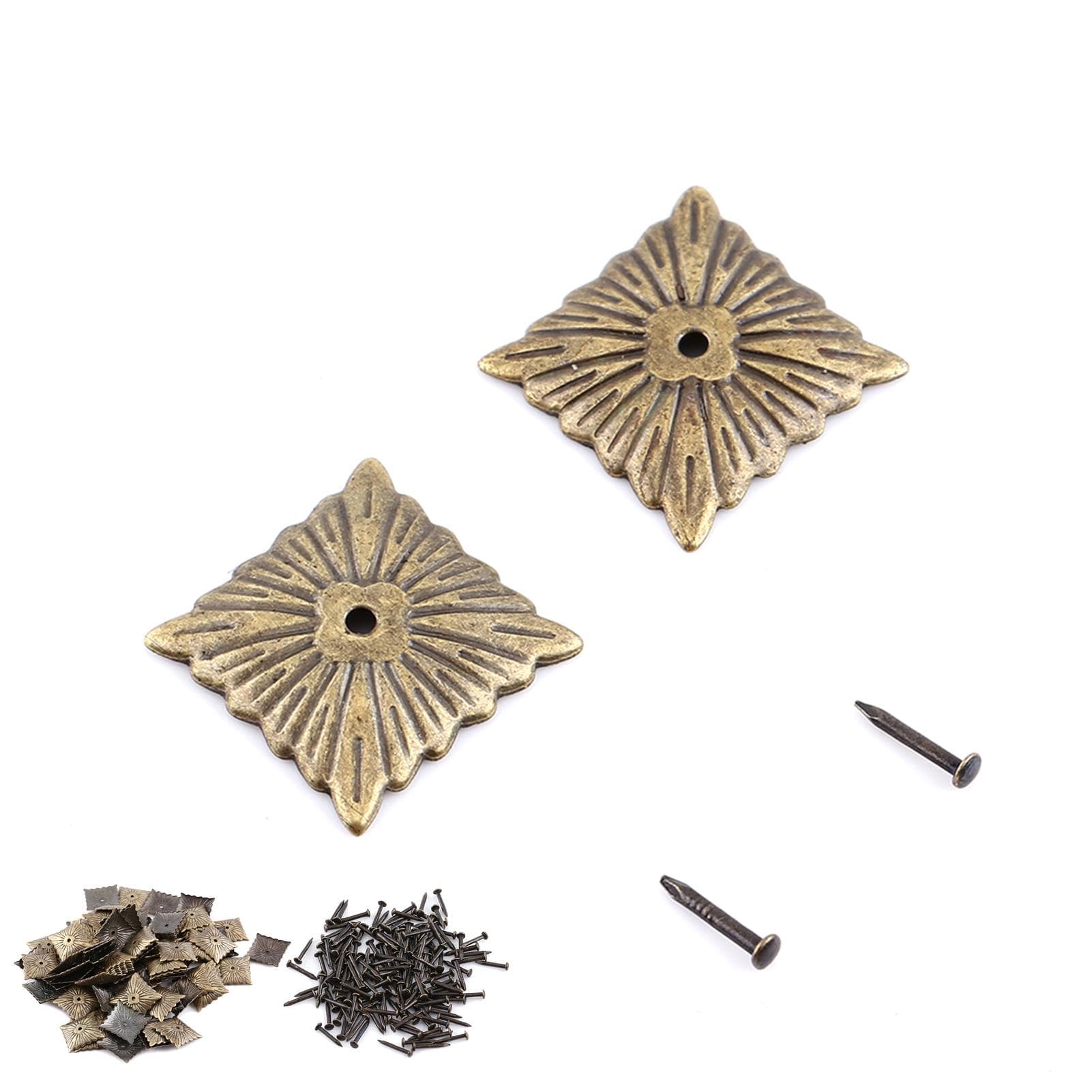 100pc Vintage Upholster Nails Bronze Metal Tag Furniture Sofa Shoe Door Decorative Tack Stud