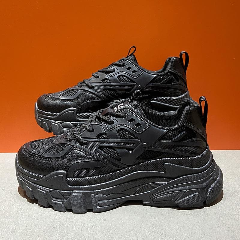 Women's Shoes New Sports Shoes Women's Daddy Shoes Women's Korean Version Thick Bottom Breathable Casual Spring Tide 40 black
