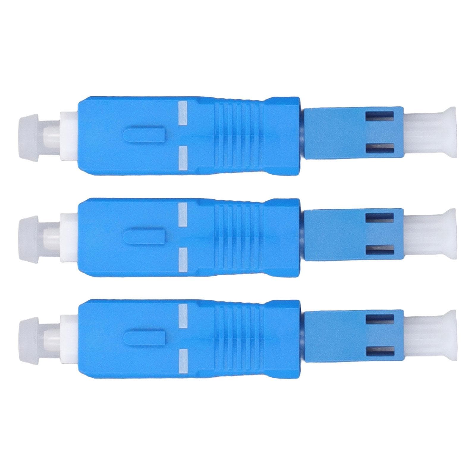3PCS Optical Fiber Adapters SC Male to LC Female Coupler Red Light Pen Power Meter Convertor