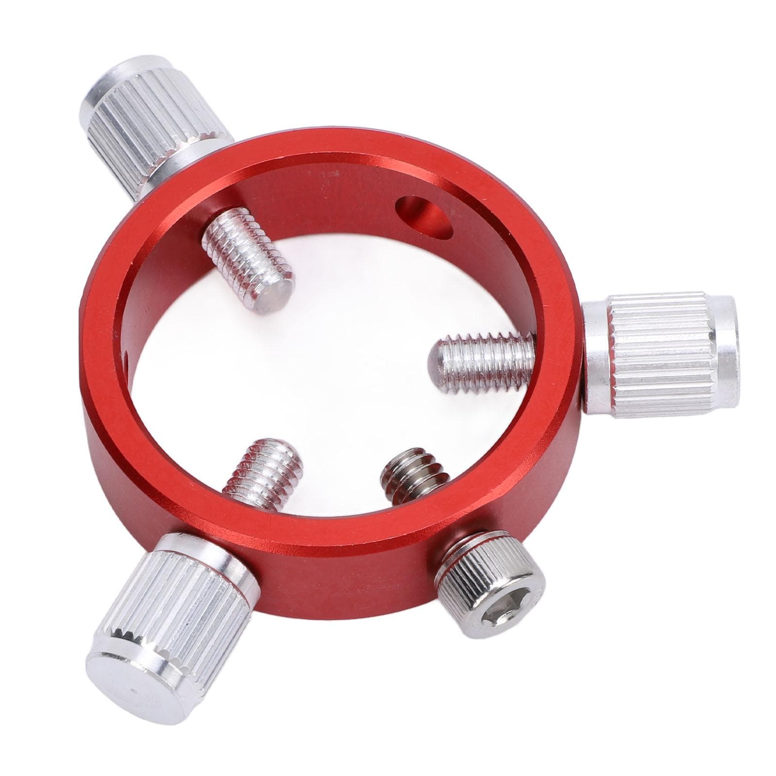 Telescope Guiding Scope Ring with M6 Screw 14 Inch Screw Red Aluminum Alloy 40mm Six Point Guiding