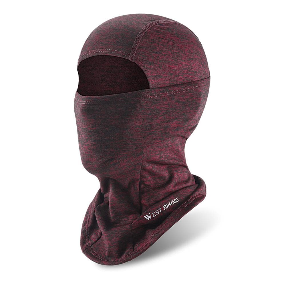 Winter Polar Fleece Warm Face Cap Dustproof Windproof Motorcycle Face Scarf Neck Warmer for Sports burgundy