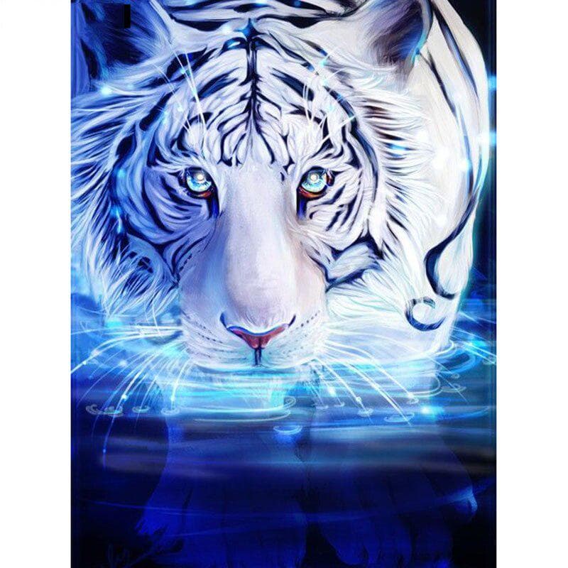 Full Round Drill Diamond Embroidery Tiger 5D DIY Diamond Painting Cross Stitch Rhinestone 20X30CM