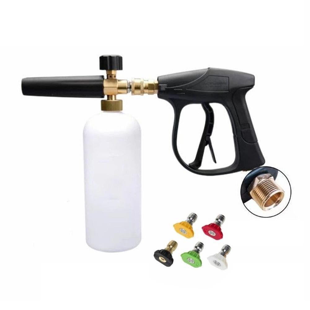 High Pressure Washer Gun with Foam Bottle 14inch Quick Connector, 060 degrees 5pcs Pressure Washer multicolour
