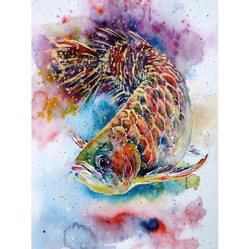 DIY 5D Diamond Painting Cross Stitch beautiful fish Diamond Embroidery Needlework Patterns 20X30CM