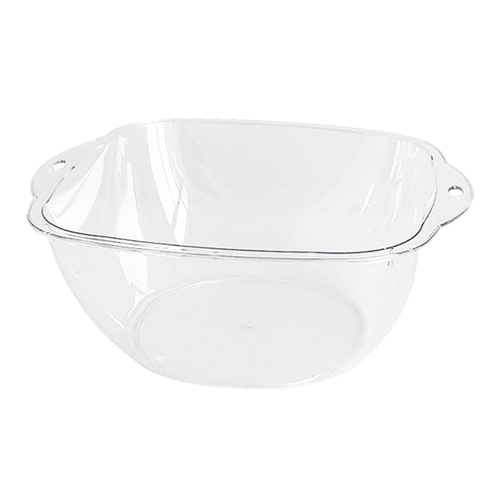 Face Basin Transparent Easy Grip Plastic Multifunctional Wash Basin for Hands Clothes Bathing L S