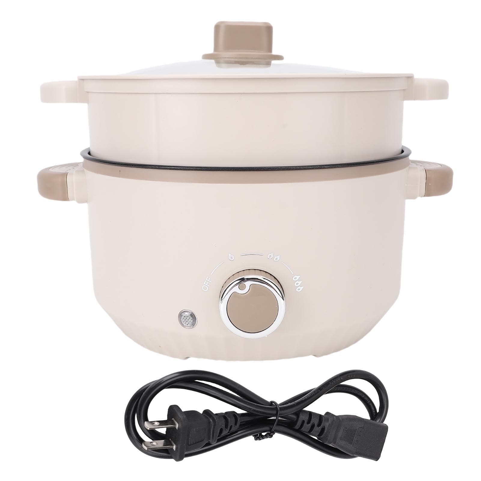 Electric Pot 3L Large Capacity Anti Scald Touch Safe Anti Stick Coating Multifunctional Electric L(for 6.5-9kg)