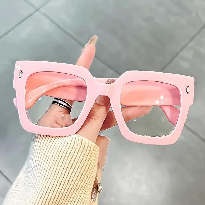 Vintage Black Thick Frame Glasses Unisex Oversized Transparent Lenses Daily Wear Fashion Eyewear Gafas for Women Men