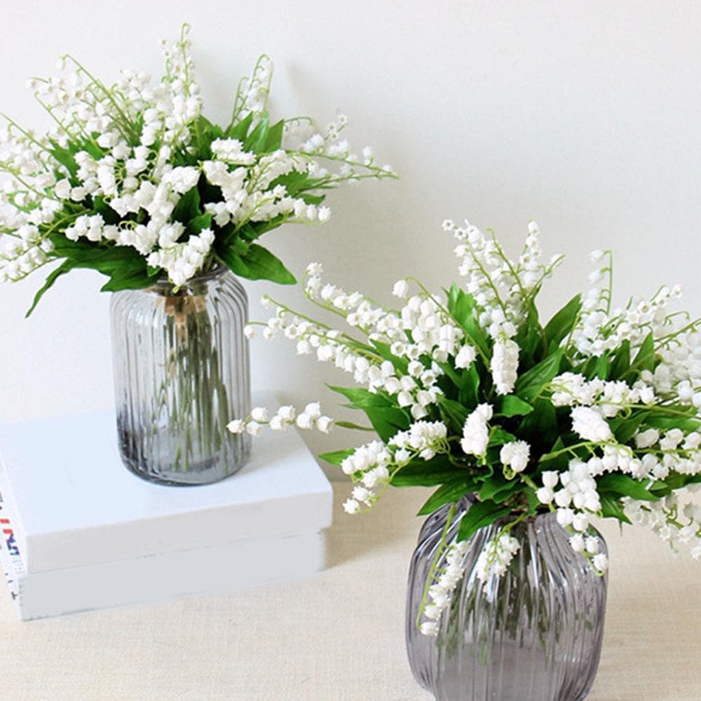 6pc Artificial Lily of The Valley High Simulation Fake Flower for Home Wedding Decoration