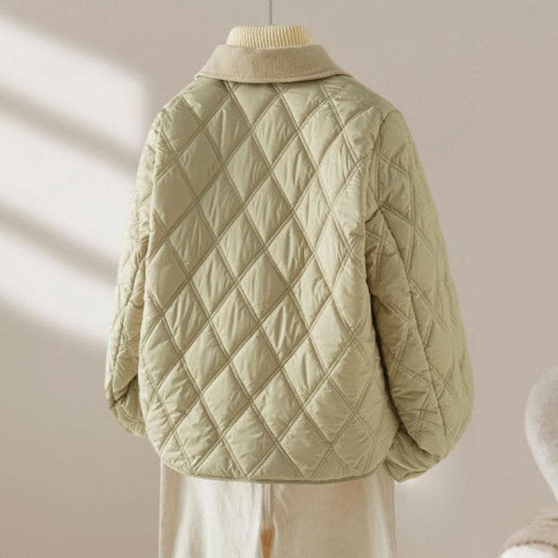 Thickened Cotton-padded Jacket Short Winter New Foreign-style Loose Cotton-padded Jacket Rhombus Thickened Warm Cotton-padded Jacket 3XL