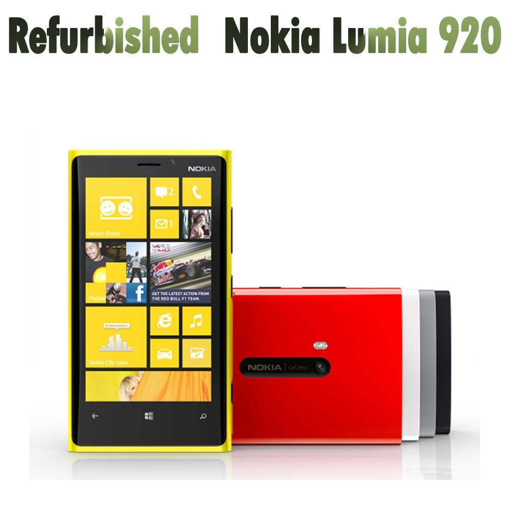 Refurbished Nokia Unlocked Original Nokia Lumia 920 GPS WiFi 32GB ROM 1GB RAM 8MP Camera Mobile Phone With 1 SIM 1 Battery 1 Charger white