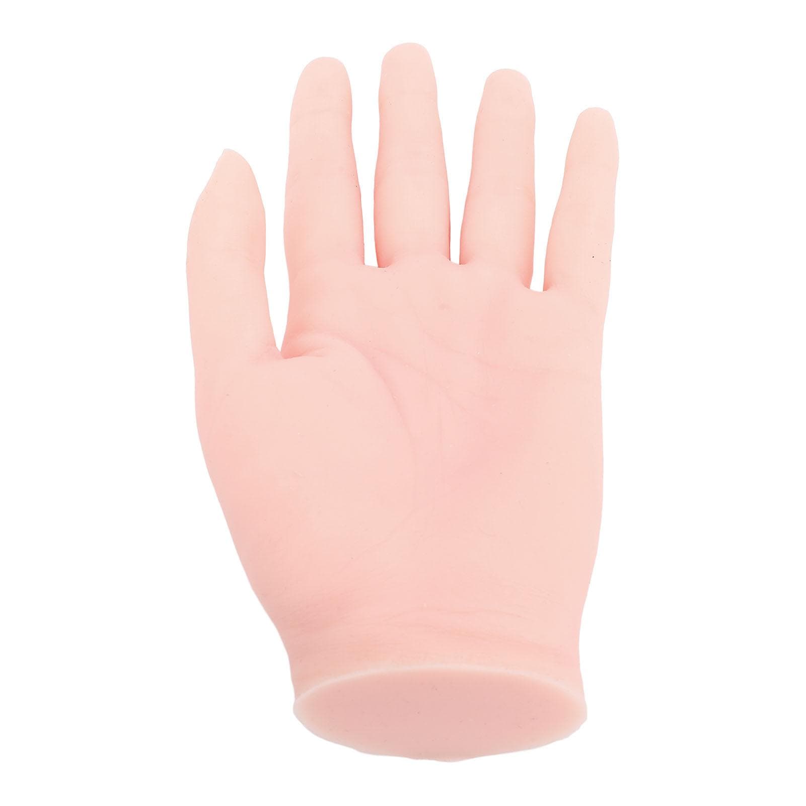 Practice Hand for Nails Silicone Female Mannequin Life Size Model Left Hand for Beginners Salon
