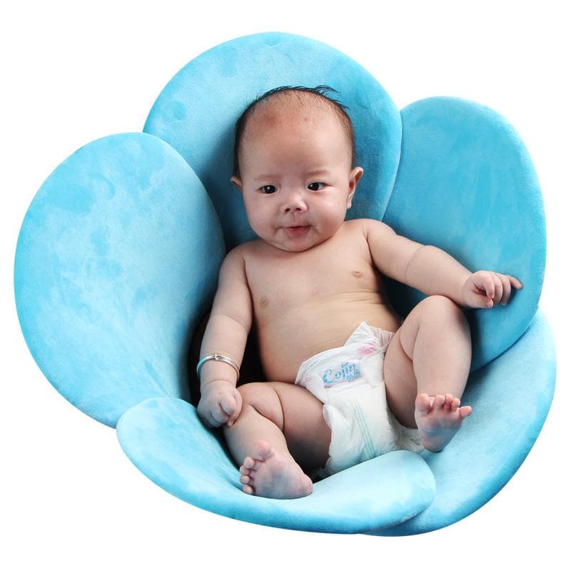 Baby bath petal bath lotus cushion bath newborn products five-petal petal bath cushion Pink