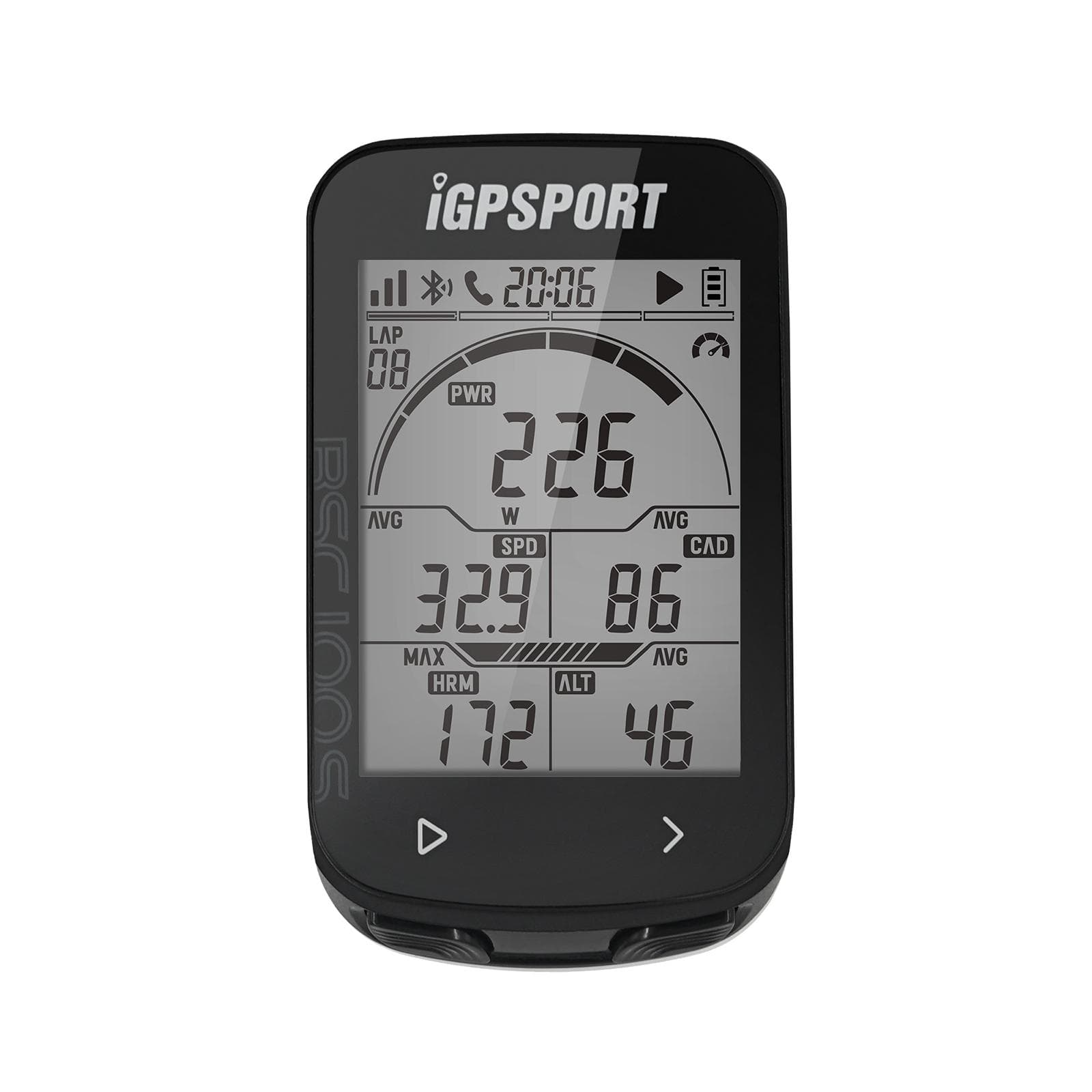 GPS Bike Computer Waterproof Wireless Cycling Smart Computer Speedometer 5 Satellite System 2.6 black