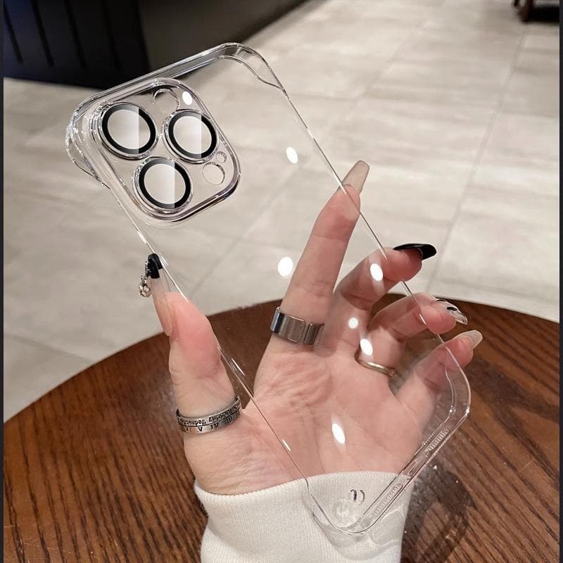 Applicable To Apple 16 Electroplated Frameless Mobile Phone Case 15 Comes with Lens Film IPhone 14 Anti-fall PC Dust Protection iPhone12Promax