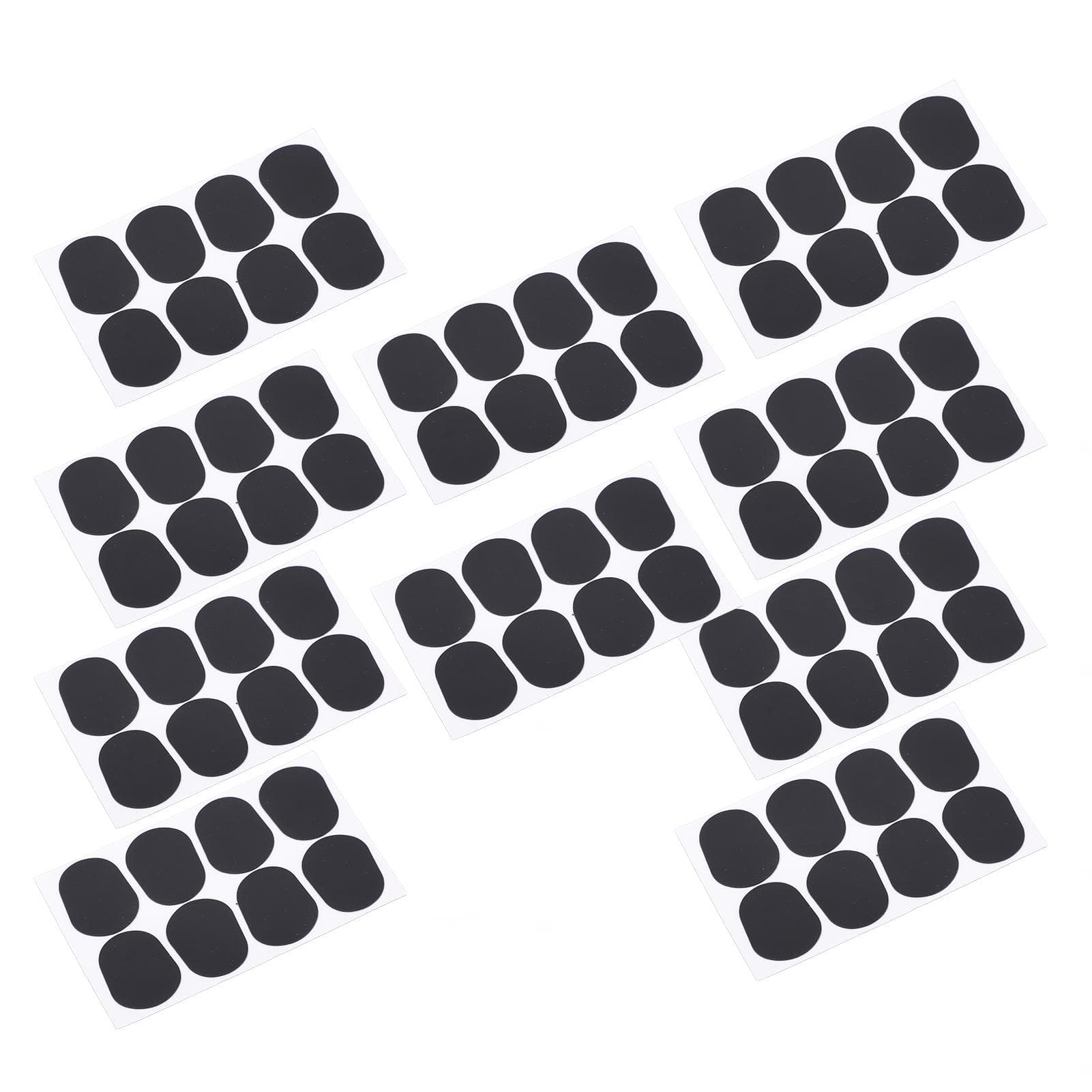 80Pcs Sax Mouthpiece Pad Silicone Black Cushion Patches Wind Instrument Accessories Thick 0.5mm