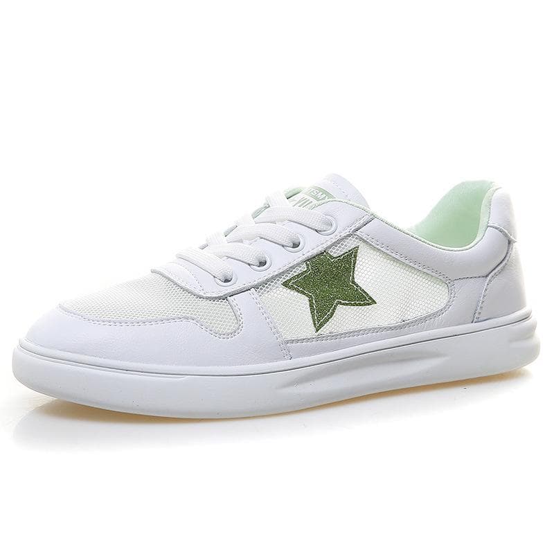 Genuine Leather White Shoes Women's  New Summer Thin Section Mesh All-match Casual Sneakers Spring Single Shoes 40