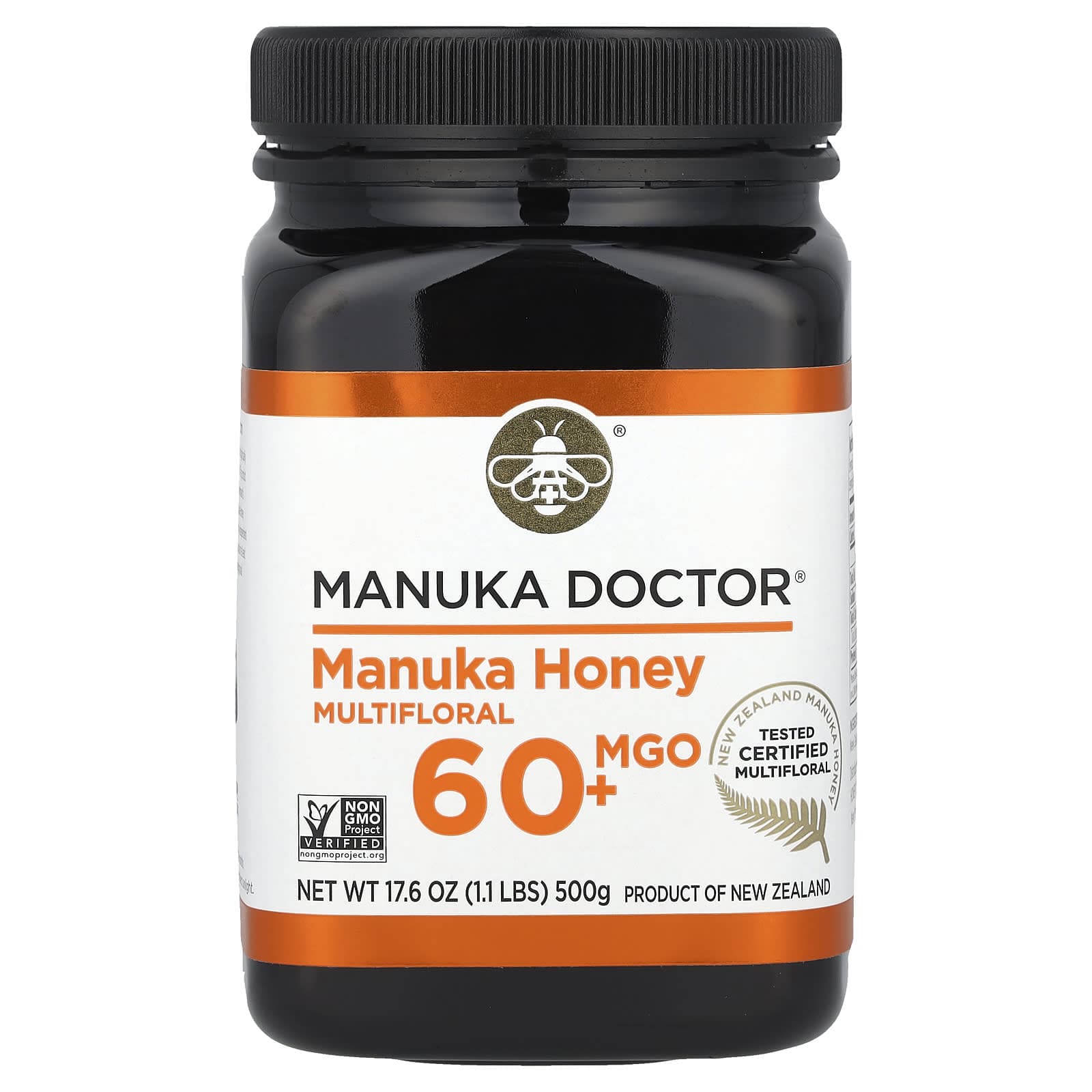 Manuka Doctor, Manuka Honey Variety Honey, MGO 60+, 500 g (17.6 oz)