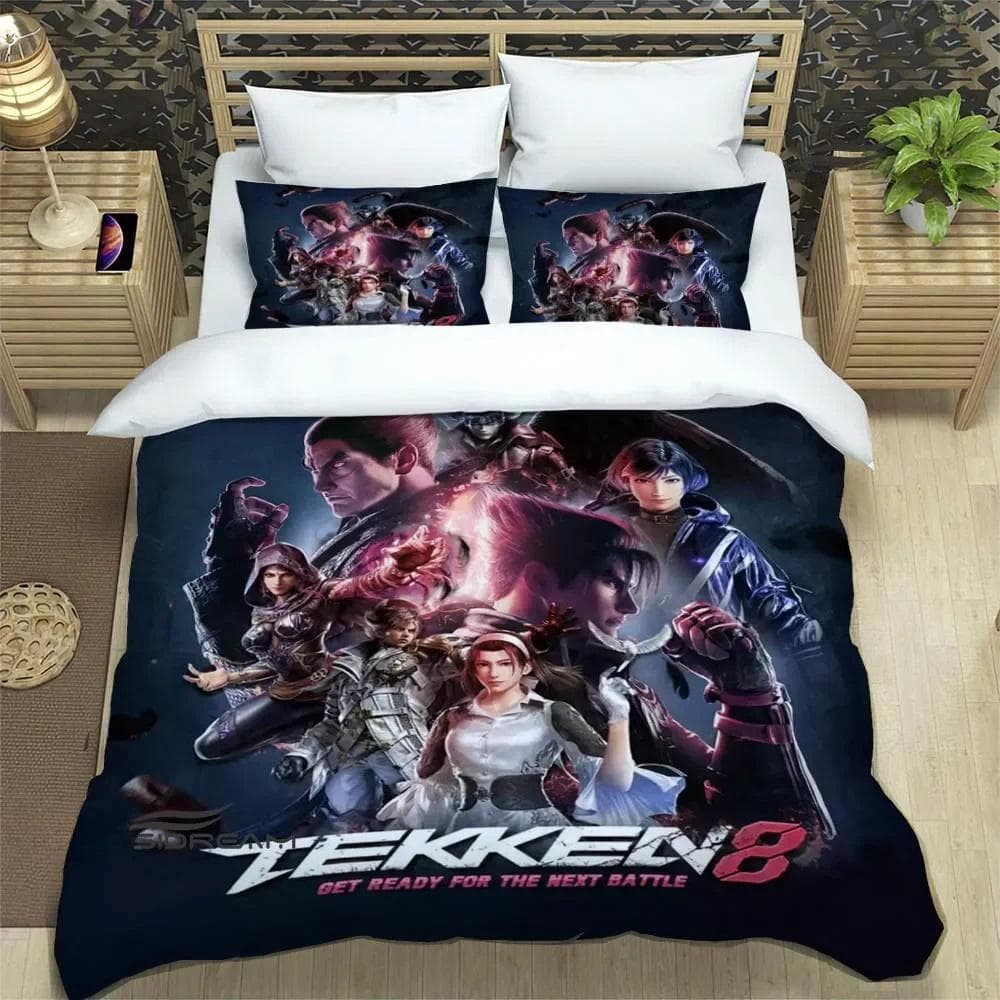 New Game Tekken 8 3d pint Bedding Sets exquisite bed supplies set duvet cover bed comforter set bedding set luxury birthday gift AU Single 140x210cm
