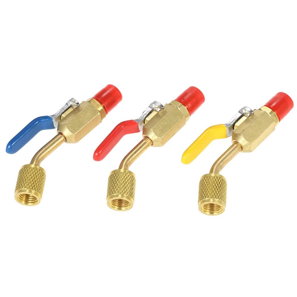 Refrigerant 1PC Color Coded R410A R134A Shut Valve for AC HVAC Refrigeration Charging Hoses