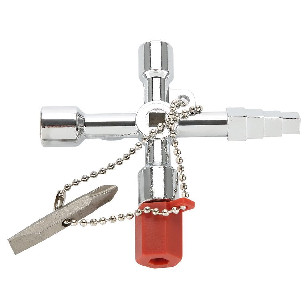4 in 1 Multifunctional Universal Key Tool Cross Square Triangle for Electrical Control Cabinet