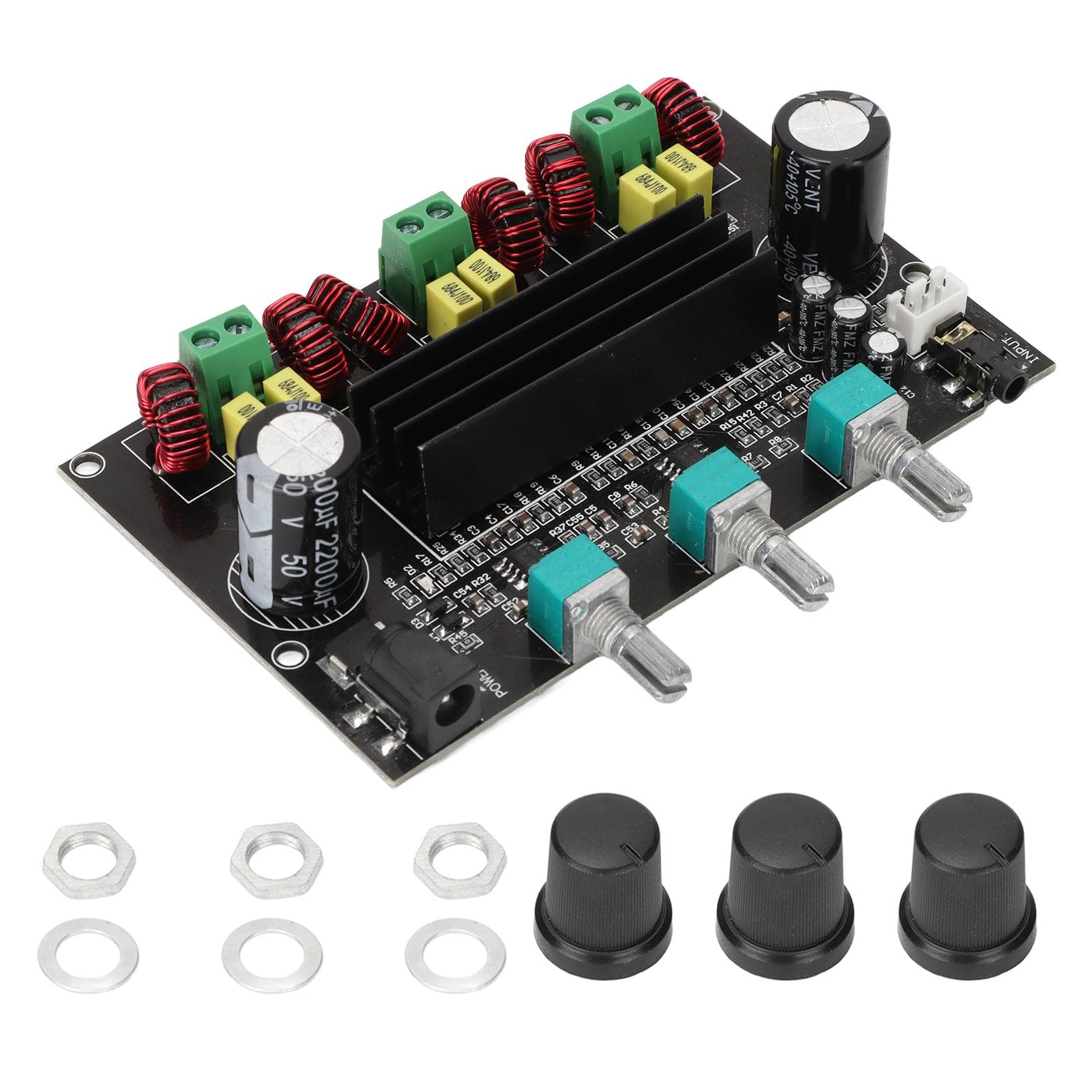 Digital Power Amplifier Board 80W+80W+100W 2.1 Channel Power Amplifier Board for DIY Speakers