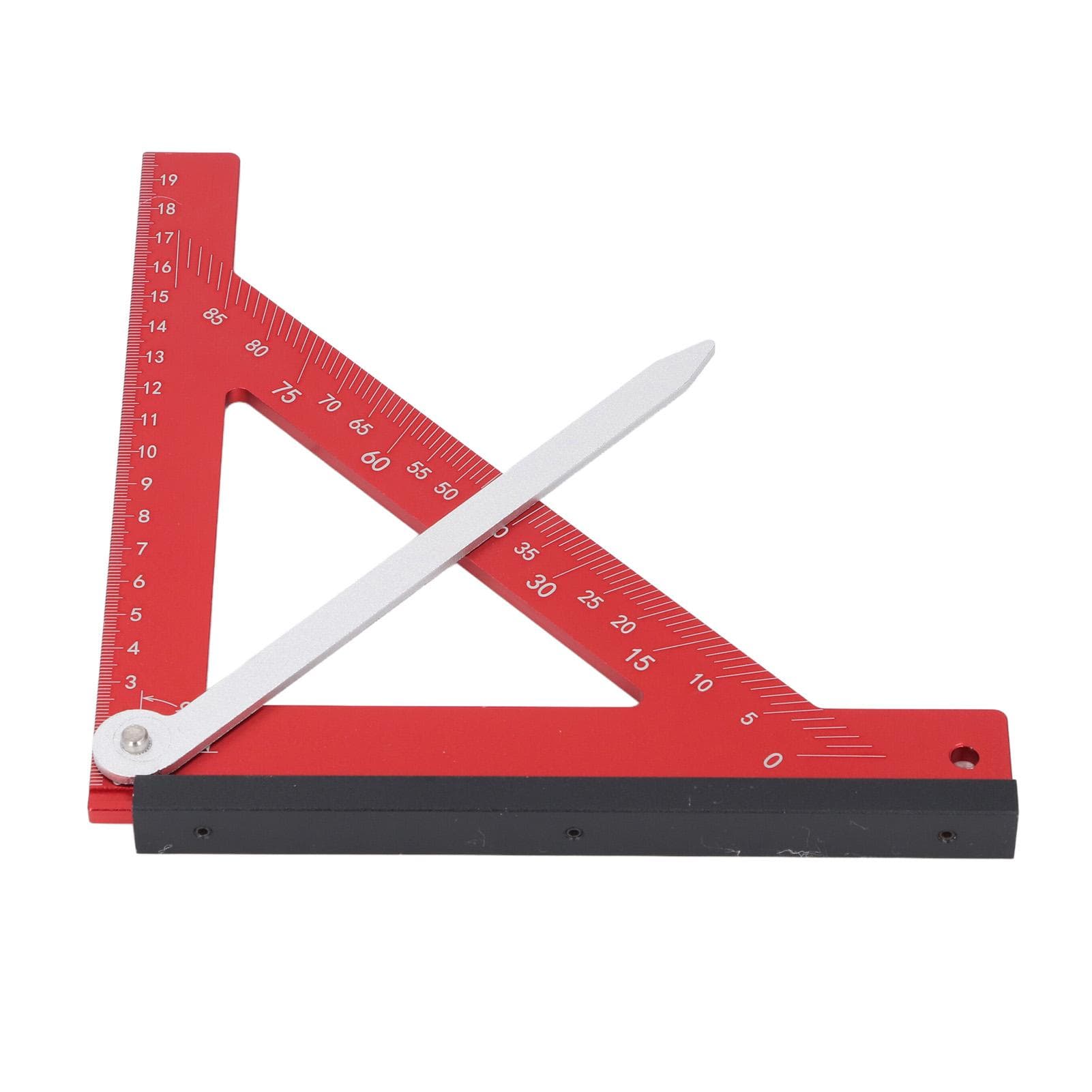Carpenter Square Aluminum Alloy 90 Degree Multifunctional Rafter Square for Woodworking Projects