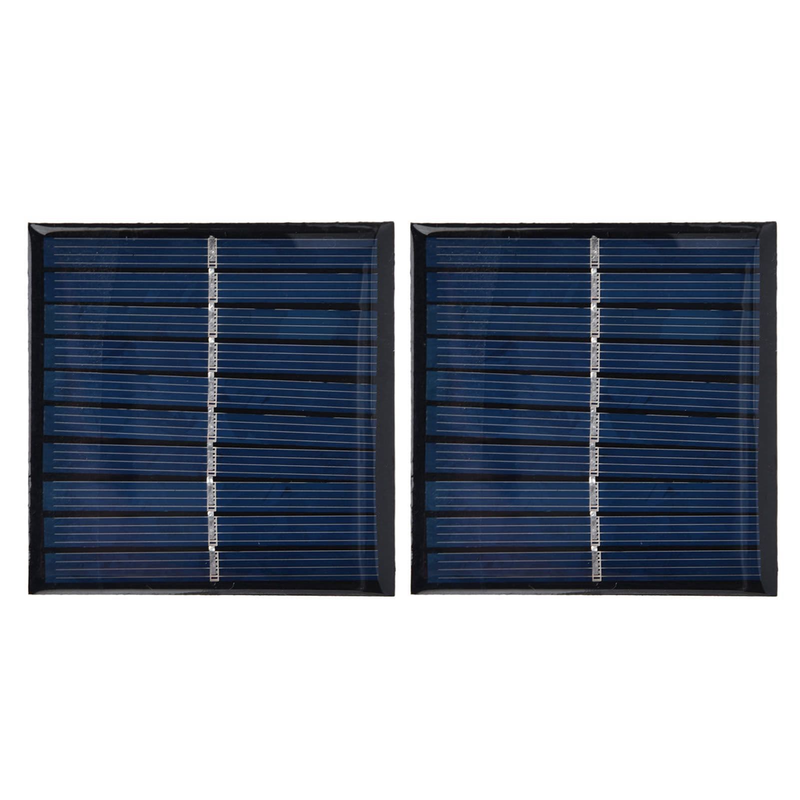 2Pcs Mini Solar Panel Portable Encapsulated Cell Epoxy Flexible DIY Use 0.7W 5V 0?140mA