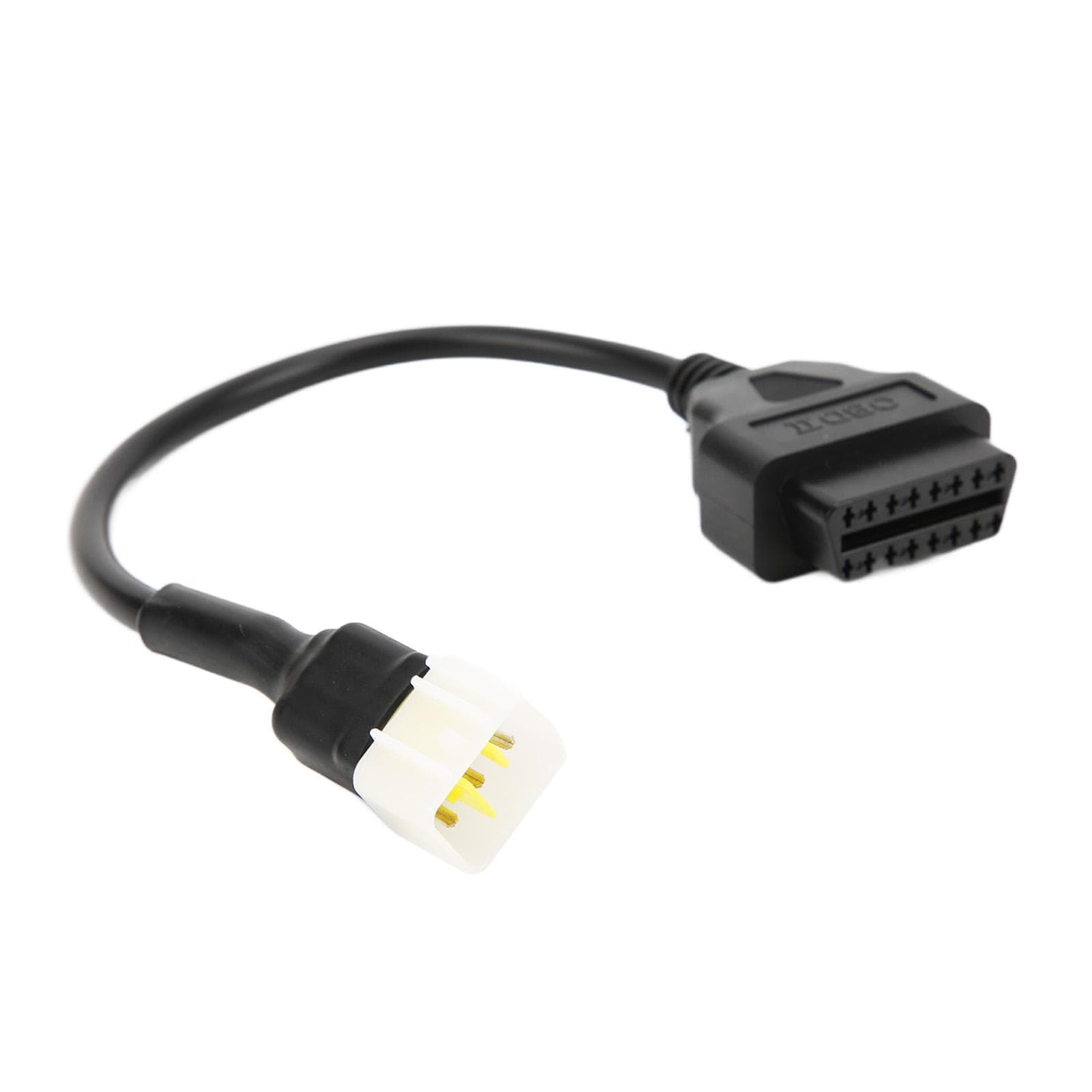 6 Pin OBD2 Diagnostic Adapter Plastic Engine Fault Detector Tool Replacement for Delphi Motorcycle