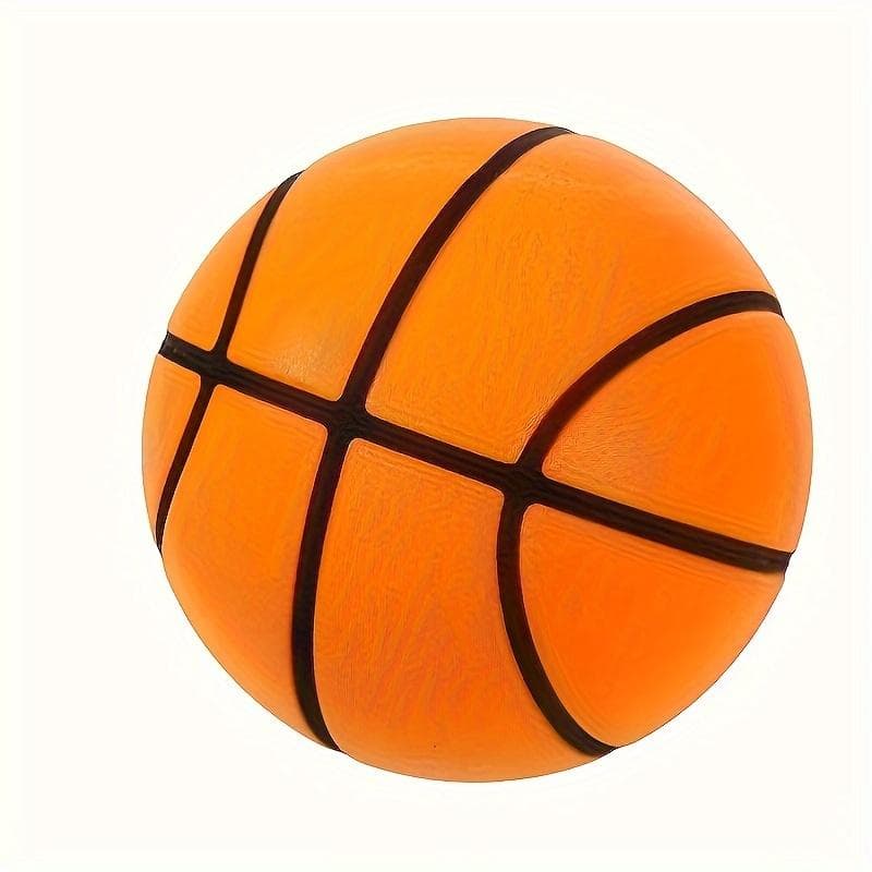 Silent 7 Inch Silent Basketball - Highly elastic PU material for indoor play, perfect gift for Christmas, Thanksgiving, Halloween and birthdays orange
