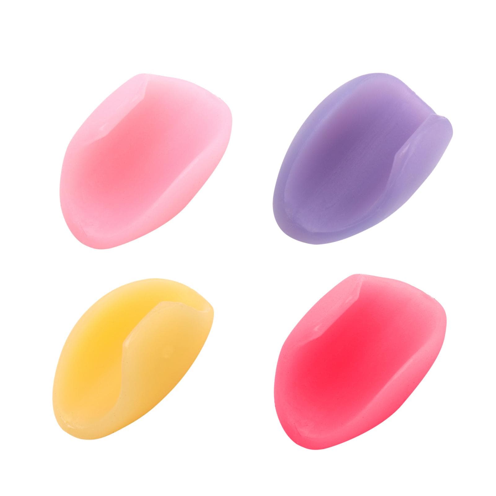 4pcs Flute Thumb Rest Cushion Silicone Finger Cover Flute Wind Instrument Accessories(Random Color multicolour