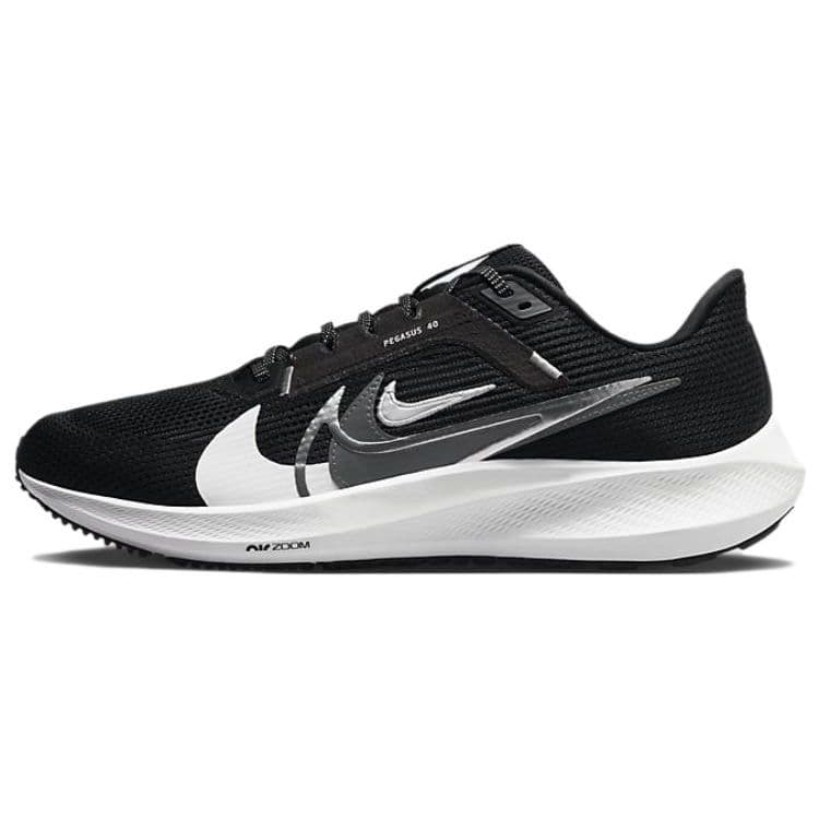 Nike Air Zoom Pegasus 40 Premium Quadruple Swoosh - Black Men Sneakers White Bright-Mandarin Multi-Color FB7179-001 44
