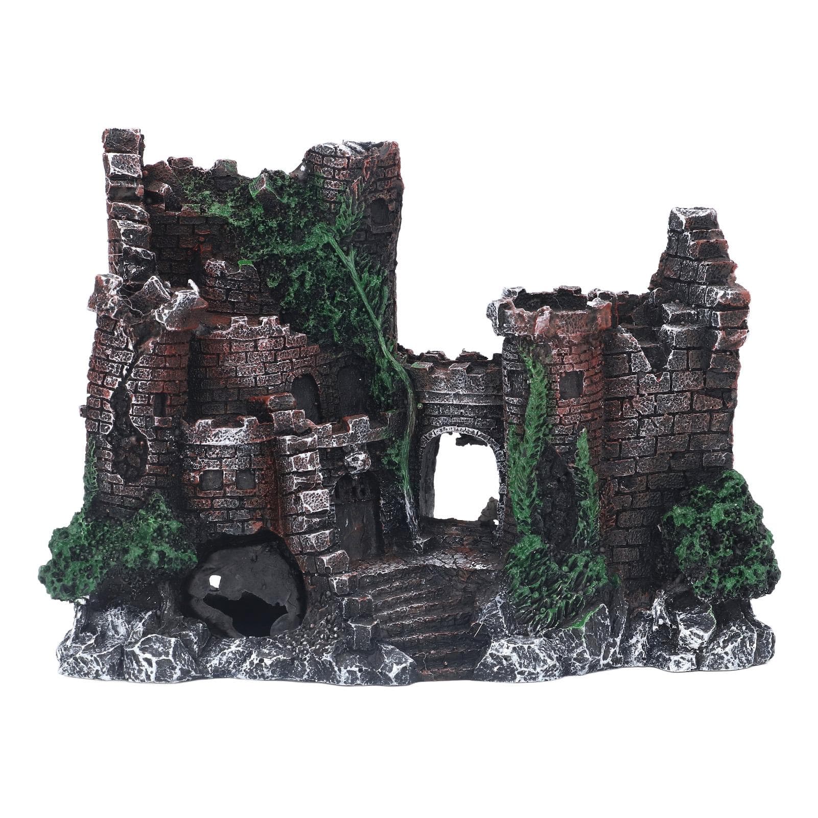 Aquarium Castle Decoration Lifelike Toxic Free Hideout Resin Fish Tank House Ornament for Saltwater