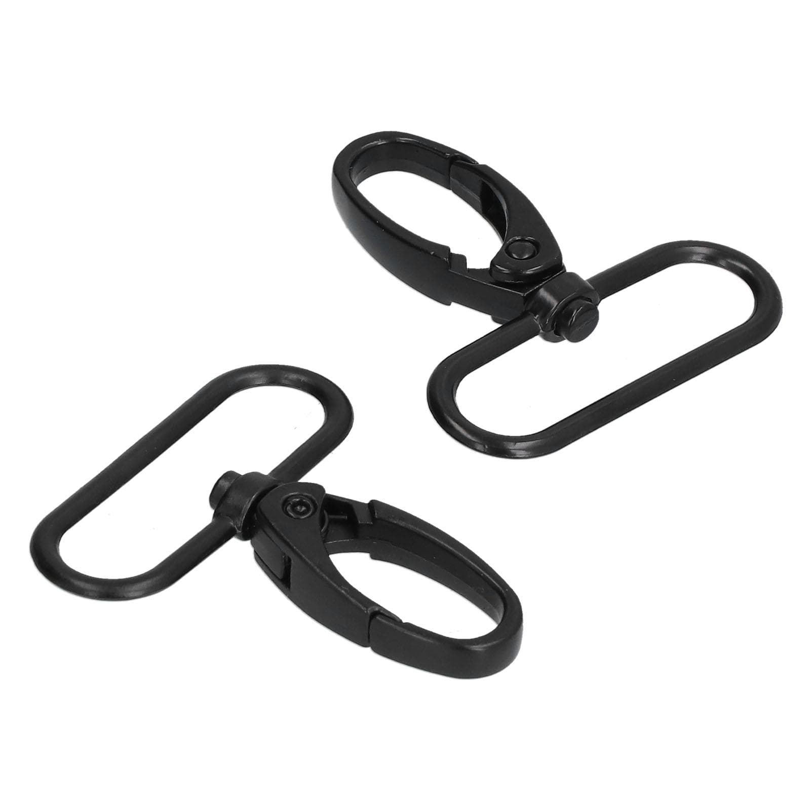 20pcs Lobster Clasps Metal Rotating Black Lobster Clips Buckles for DIY Purse Bag Hammock Keychain