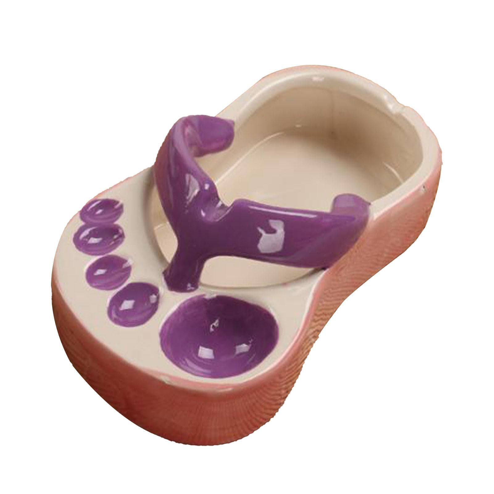 Ceramic French Fries Dish Cute Flip Flops French Fries Plate Cute Ceramic Bowl Flip Flops Shaped Purple