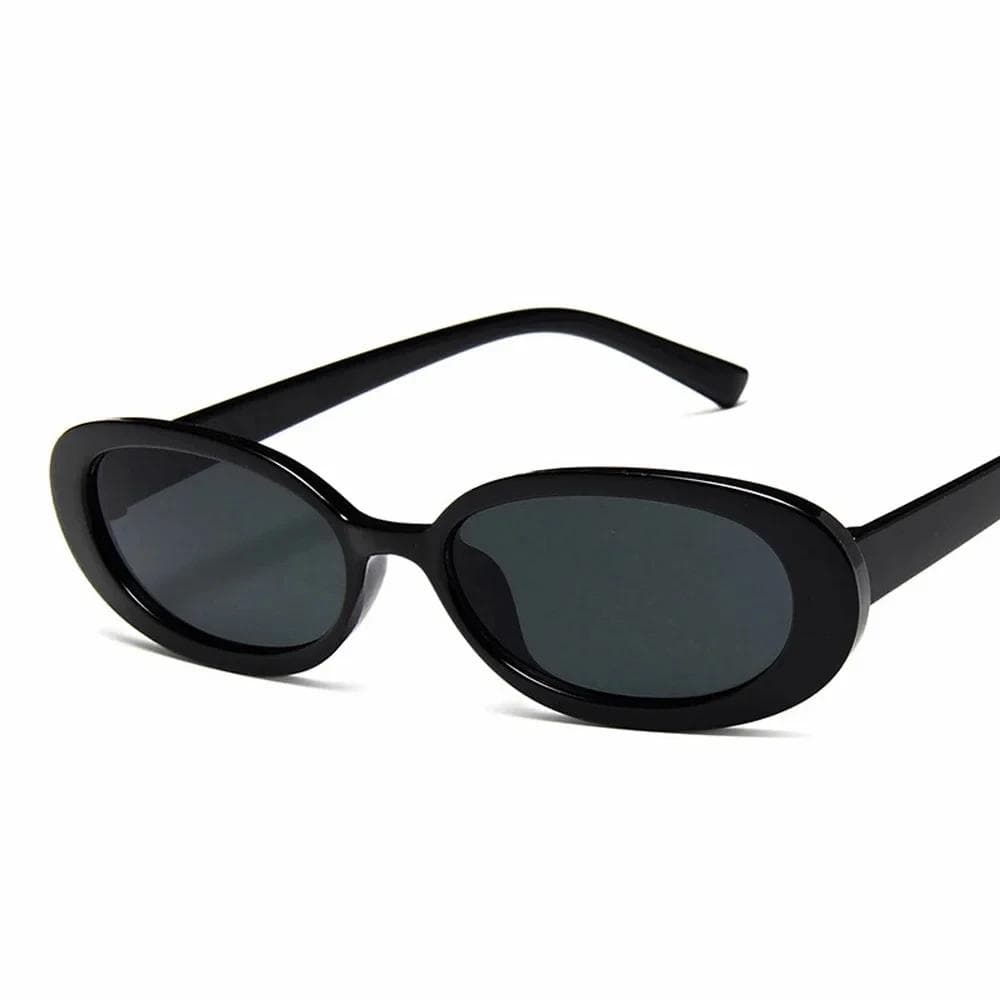 XaYbZc Pink Retro Sunglasses Women Vintage Designer Cat Eye Oval UV400 Sun Glasses Fashion Ladies As Picture