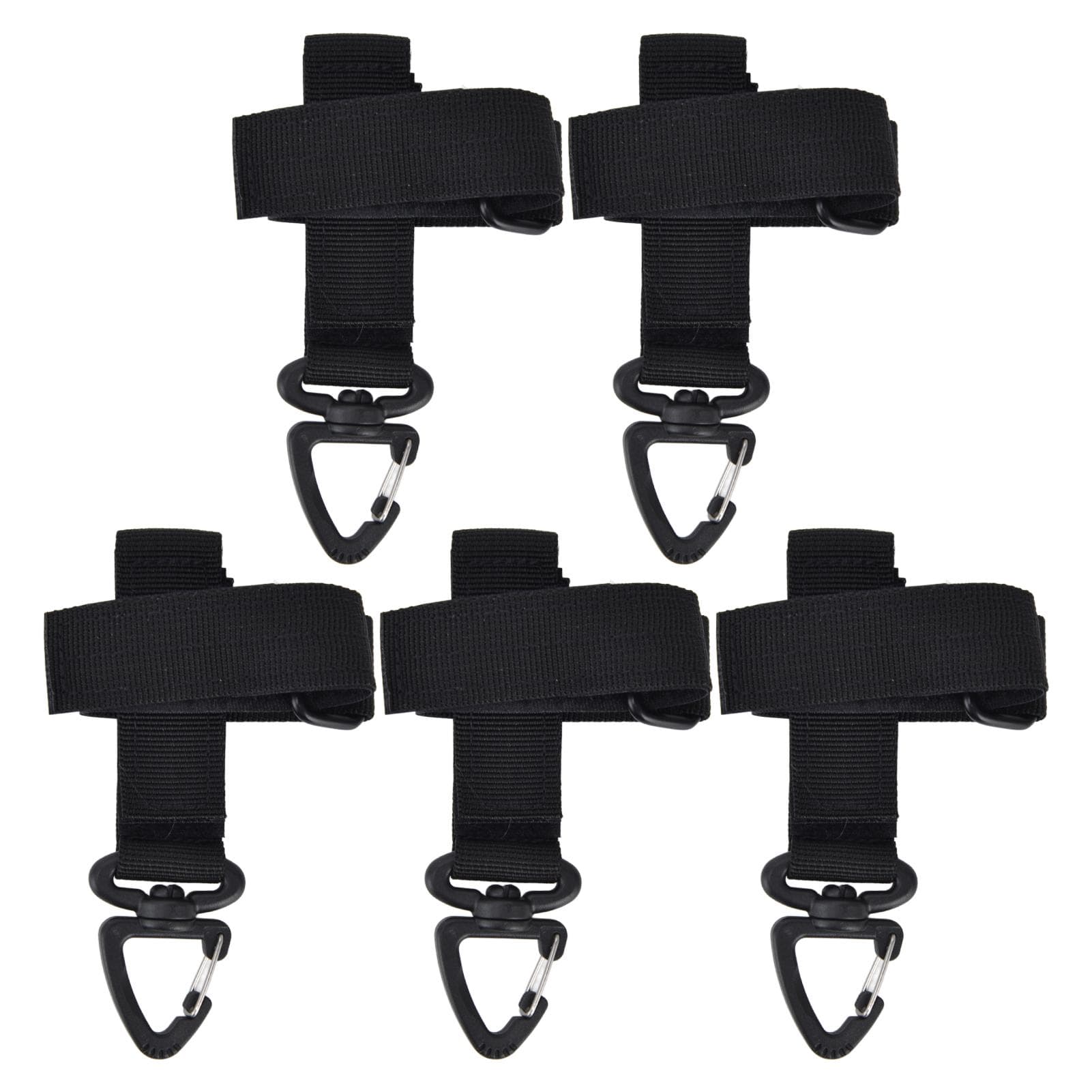 5pcs/set Multi Purpose Glove Hanging Buckle Adjustable Nylon Glove Hook Safety ClipBlack black