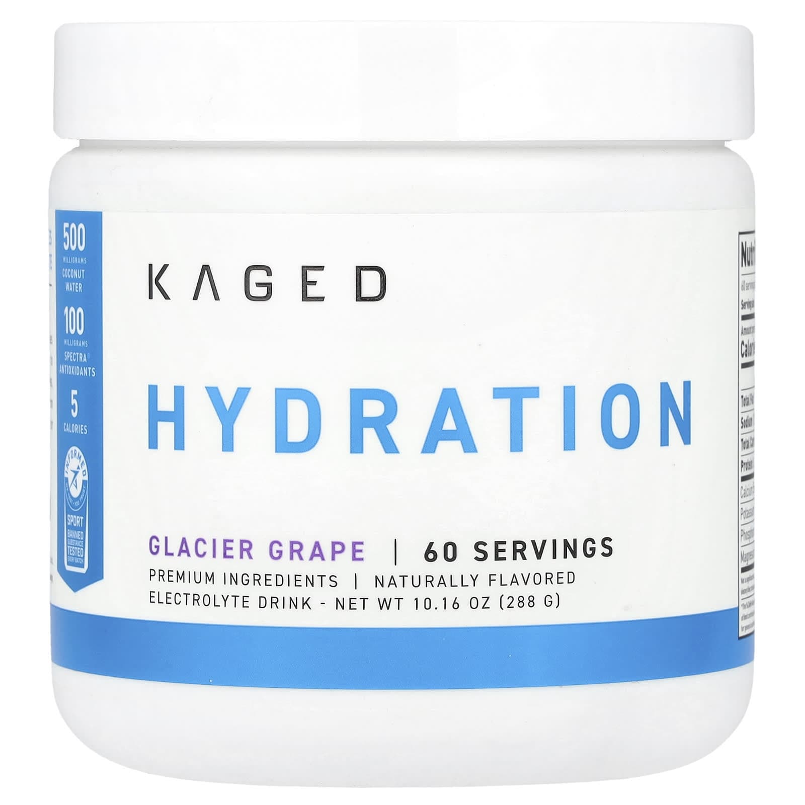 Kaged, Hydrated, Glacier Grape, 10.16 oz (288 g)