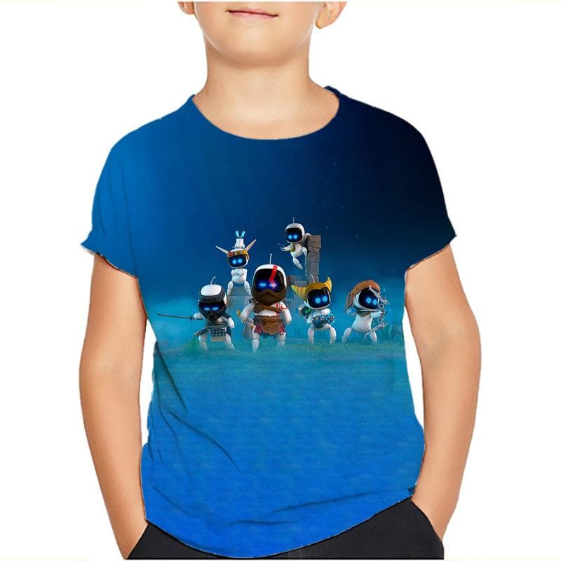 Game Astro Bot 3D Printed Kids T Shirt Children Clothing Harajuku Cartoon Tees Casual Fun Top Clothing Girls Boys Tshirt 2024 140 abyss