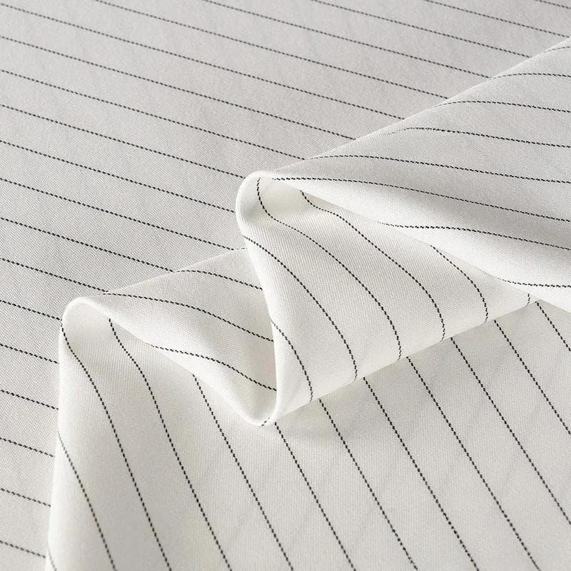 100x150cm Fine Stripe Fabric Spring Summer Fashion Skirts Suits Cloth Apparel Sewing Fabric Polyester Rayon Spandex Material 100x150cm