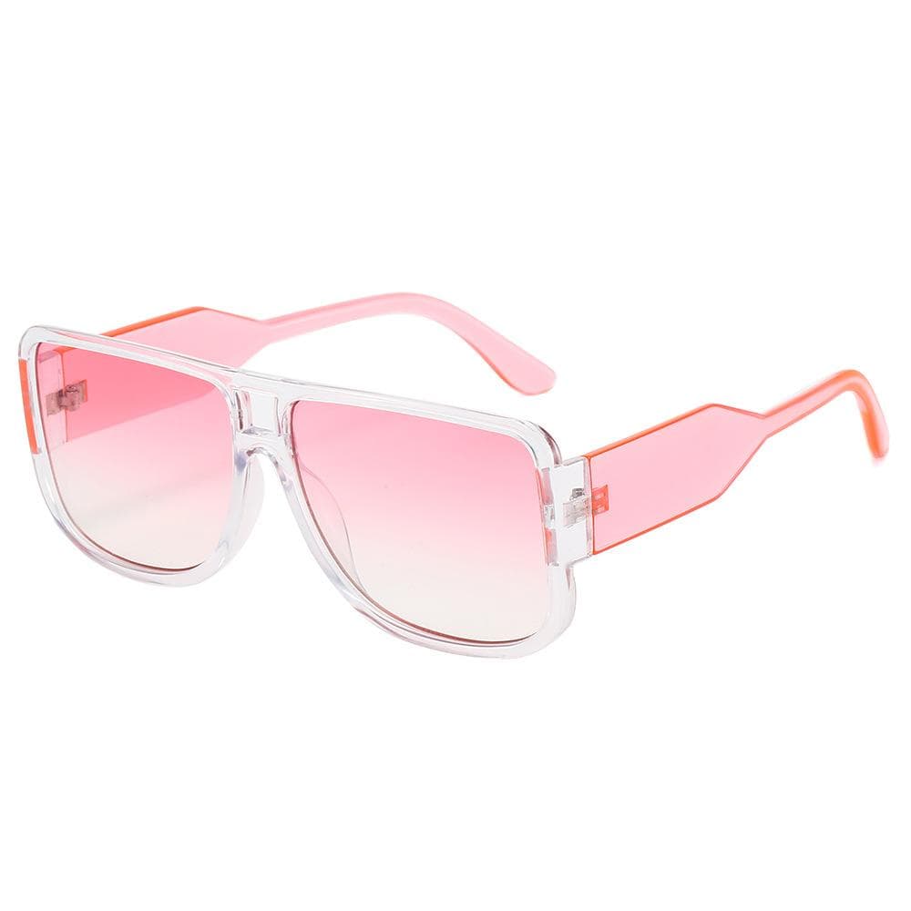 Luxury Retro Gradient Rectangular Women Sunglasses Transparent Contrast Color Frame Punk Casual Men Sun Glasses UV400 as picture
