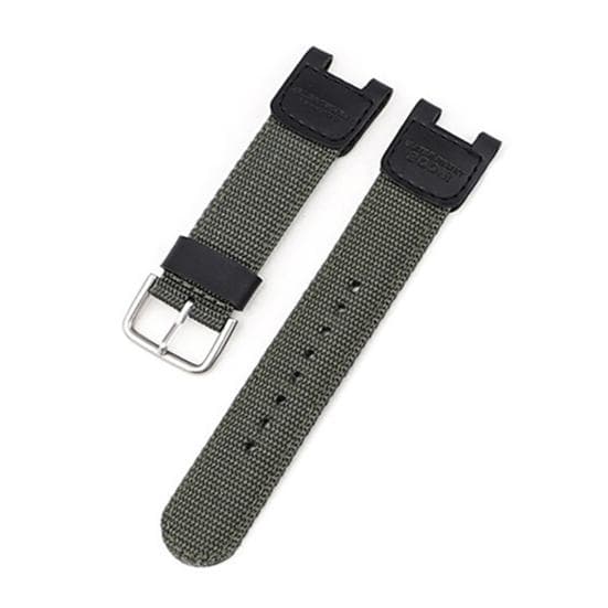 Wristwatch Band Breathable Sweat-proof Soft Nylon Sports Watch Belt Replacement for Casio SGW-100 green