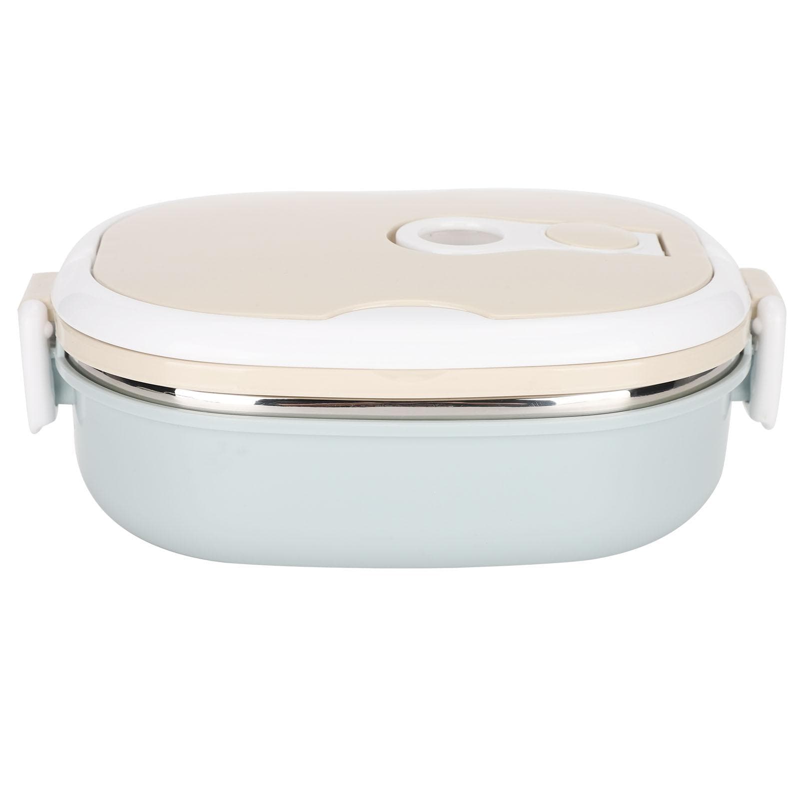 Lunch Box Portable Stainless Steel Food Container for Student Children Work L white