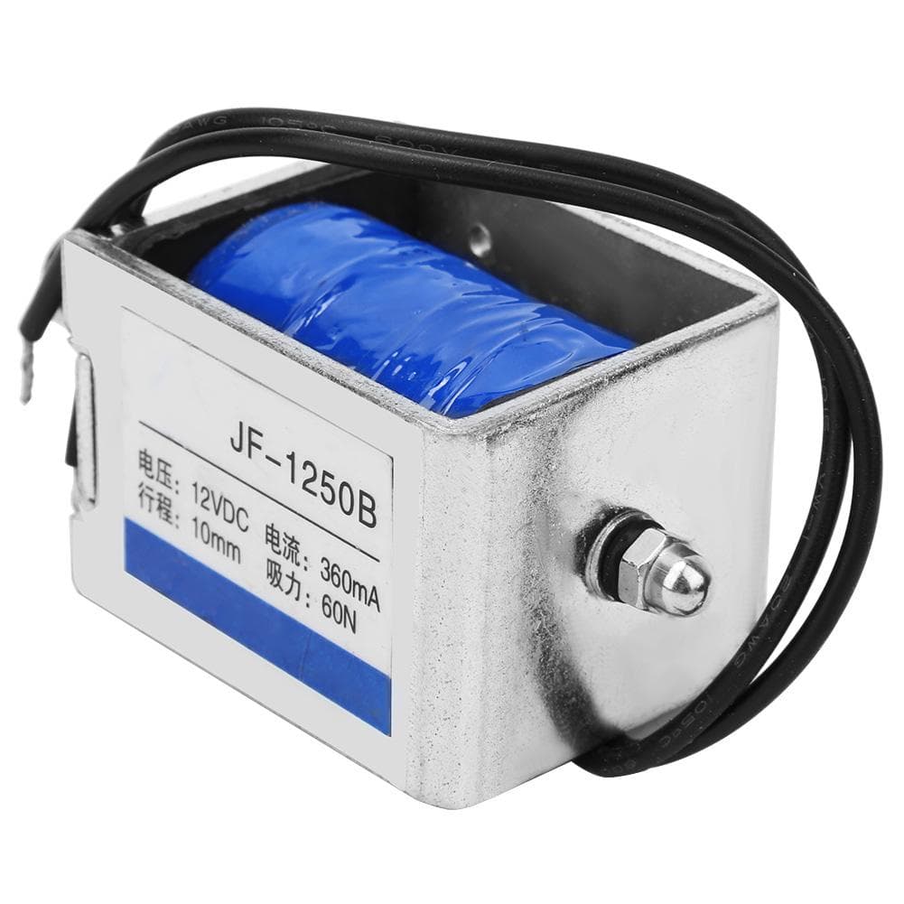 JF1250B Push Pull Type DC Solenoid Electromagnet 60N 12VDC 10mm Stroke