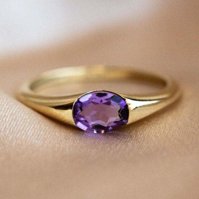 Amethyst Rings for Women Exquisite Luxury Wedding Ring European American Fashion Birthday Present Accessories Jewelry anillos 10