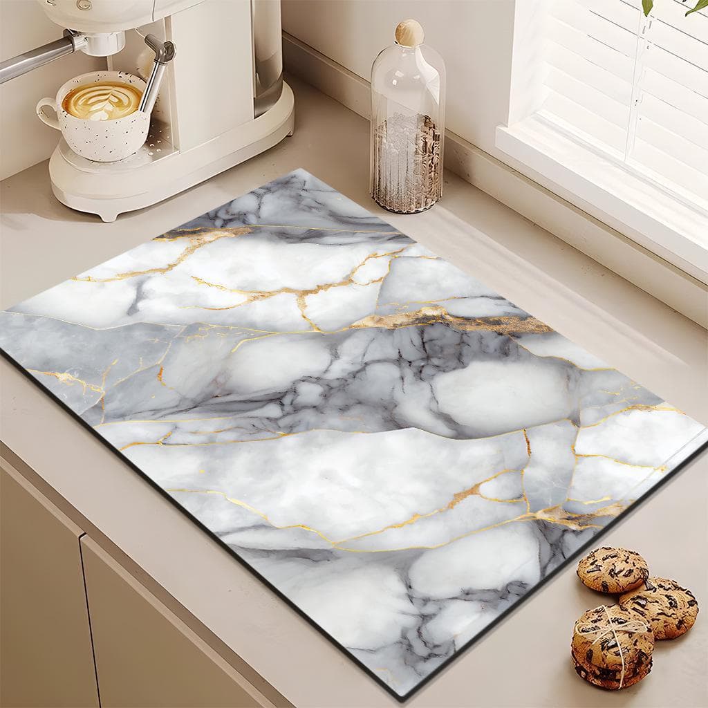 Diatom Mud Absorbent Pad: Kitchen Countertop, Anti-Scald Pot, Insulation, Coaster, and Dish Drying Pad 80*120cm, MAR0078