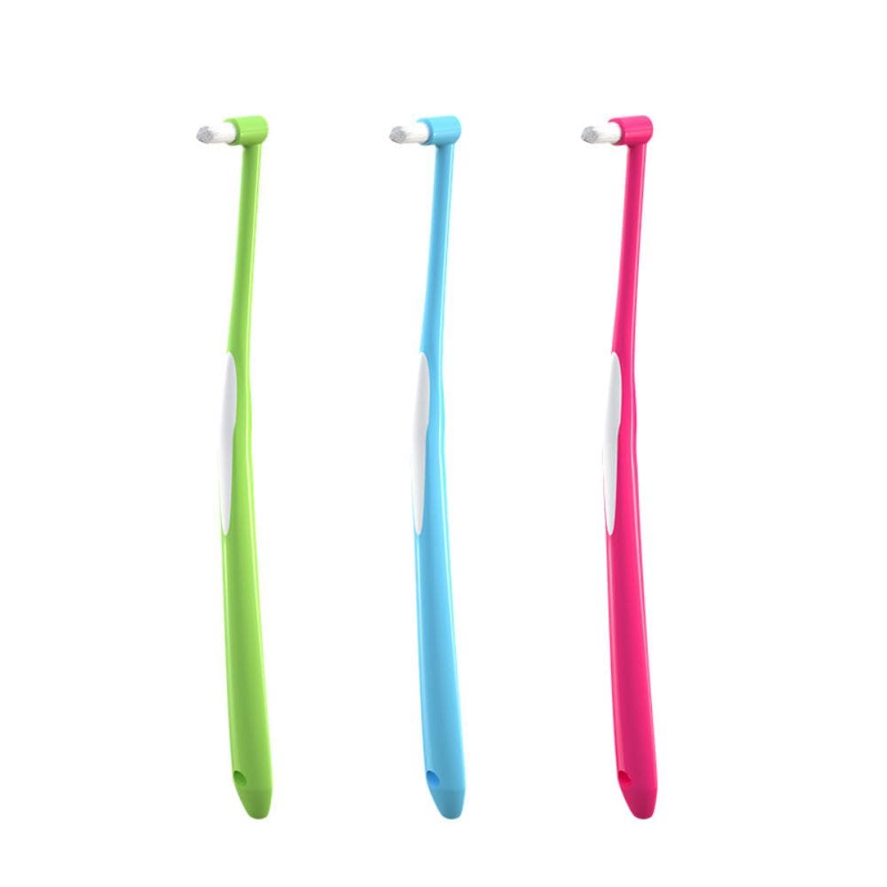 Orthodontic Interdental Brush Single-Beam Soft Teeth Cleaning Toothbrush Oral Care Tool Small Head Soft Hair Implant Adult pink