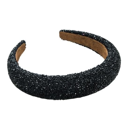 Women Luxury Hair Hoop Shiny Rhinestones Inlaid Headband Heightened Design Lightweight Headwear Head Accessories black