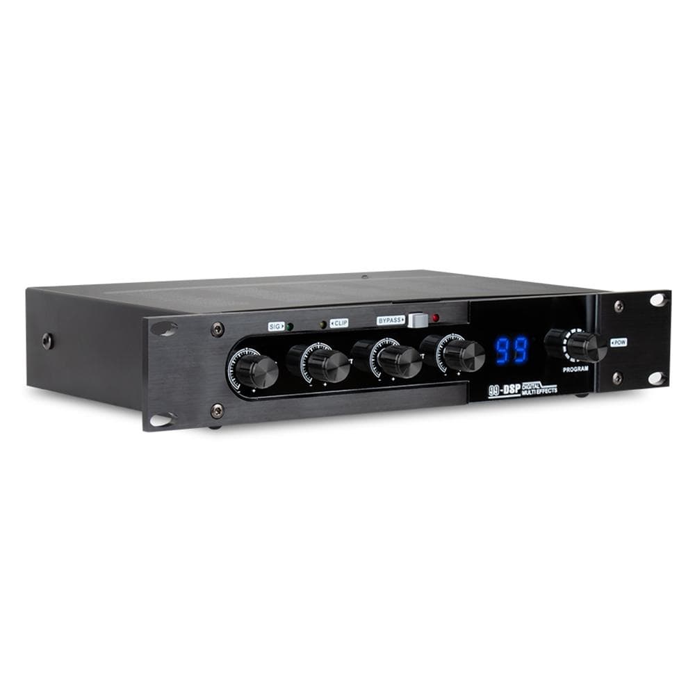 Professional Karaoke Mixer Reverberator 99 DSP Digital Audio Effector Stereoscopic Sound Effect KTV UK Plug black