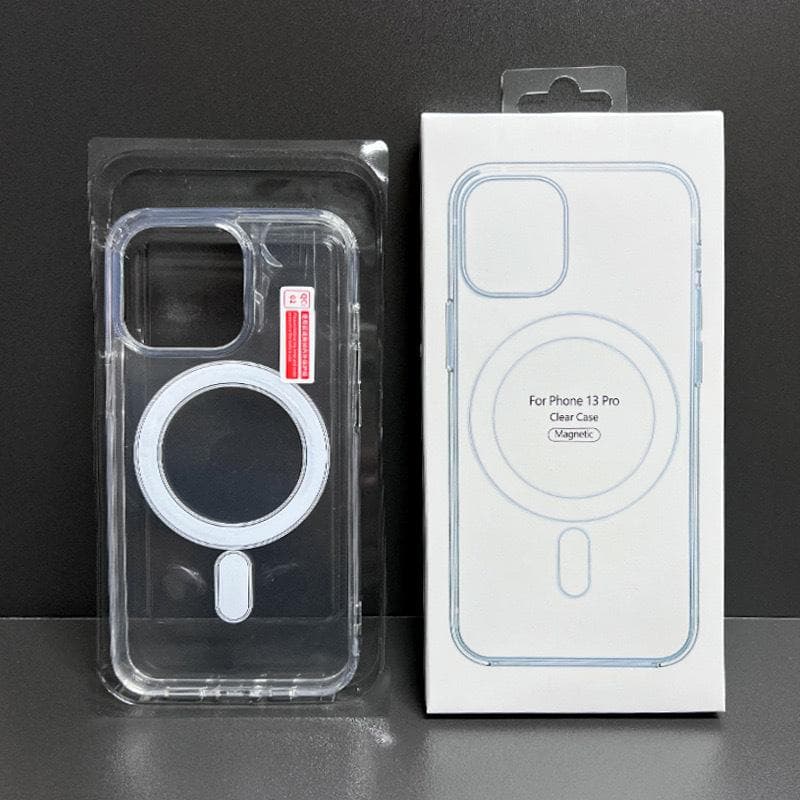 Magnetic Phone Case Suitable for IPhone 14 Acrylic Apple 16Pro Transparent Anti-fall Full-cover Hard Case Samsung S24 FE