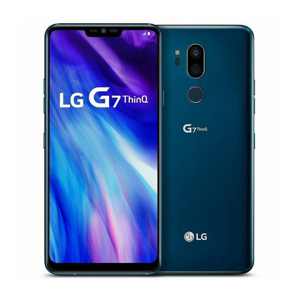 Refurbished LG Original LG G7 ThinQ G710N G710VM G710ULM 4G 4GB RAM 64GB ROM Mobile Phone Smartphone With Single 1/2 SIM G710N Simple Set blue